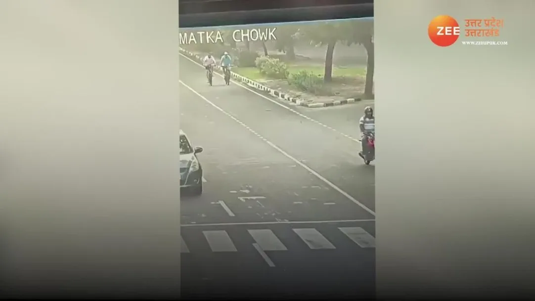 hit and run case in chandigarh matka chowk accident cctv live footage viral video 