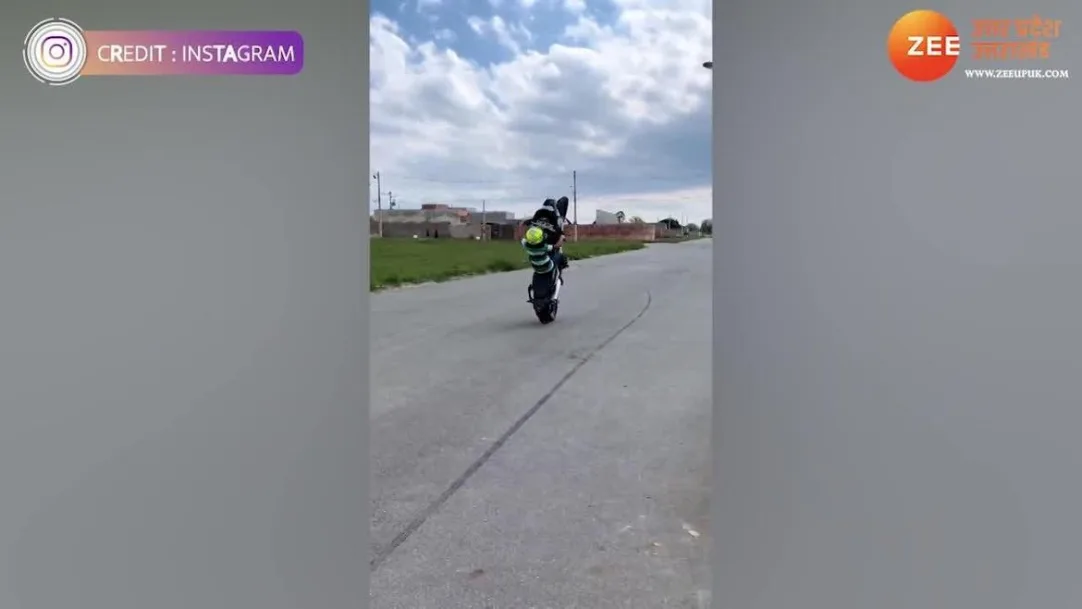 kids bike stunt viral video on social media Insta reels 