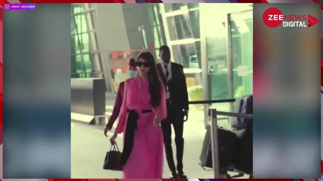 Nora Fatehi FIFA World Cup Anthem at qatar airport in gorgeous pink dress watch now 