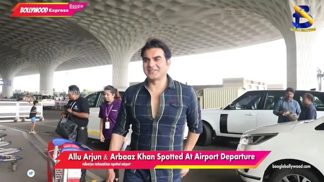 Allu Arjun And Arbaaz Khan Spotted At Airport Departure 