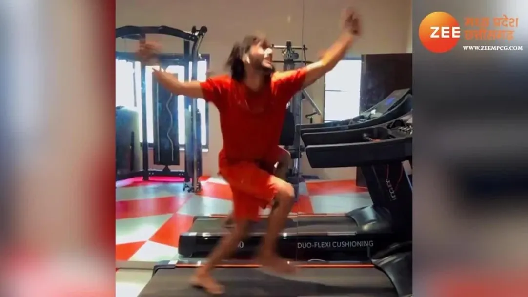 Boy shandar dance on haryanvi song matak chalungi in jim on treadmill users impressed 