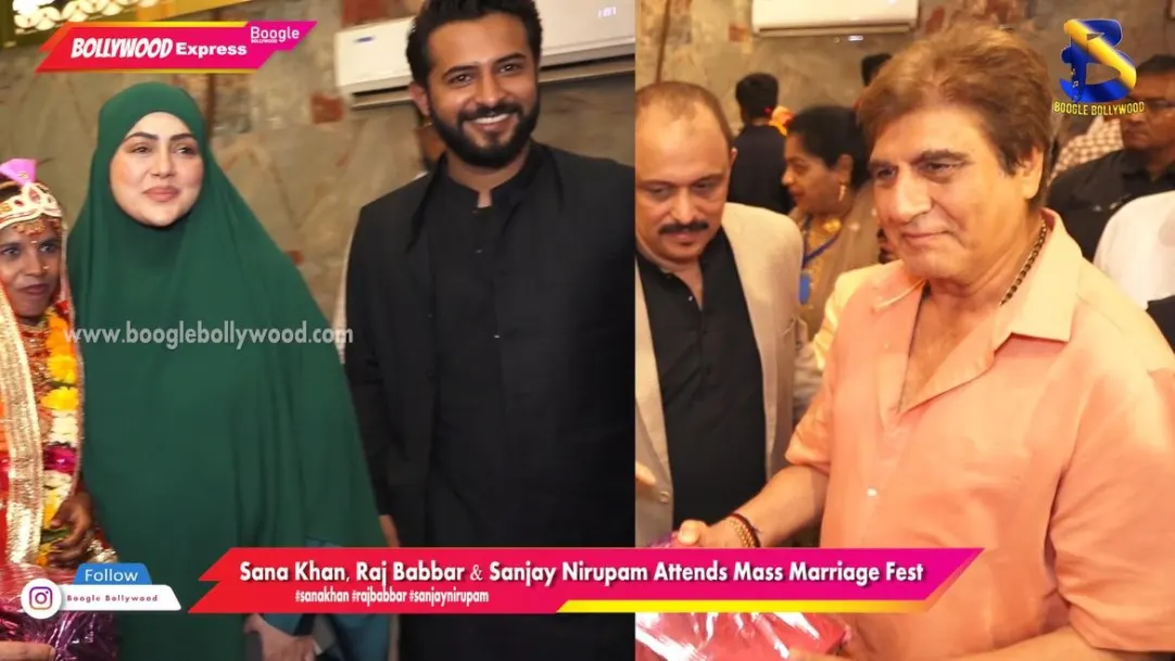 Sana Khan, Raj Babbar and Sanjay Nirupam Attends Mass Marriage Fest 