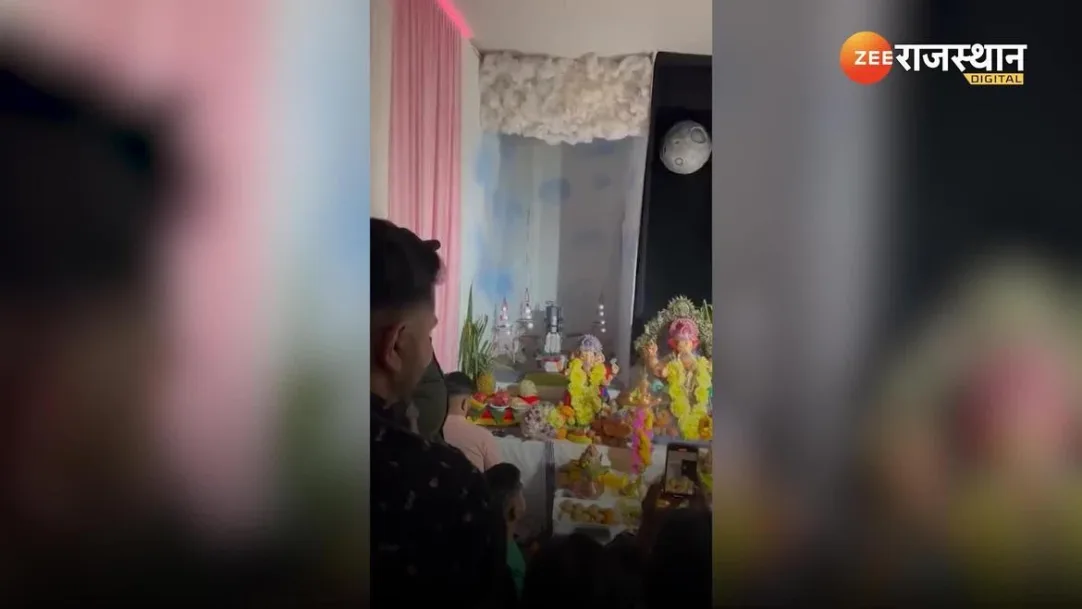 Ganesh pandal decorated on theme of Chandrayaan 3 watch video 