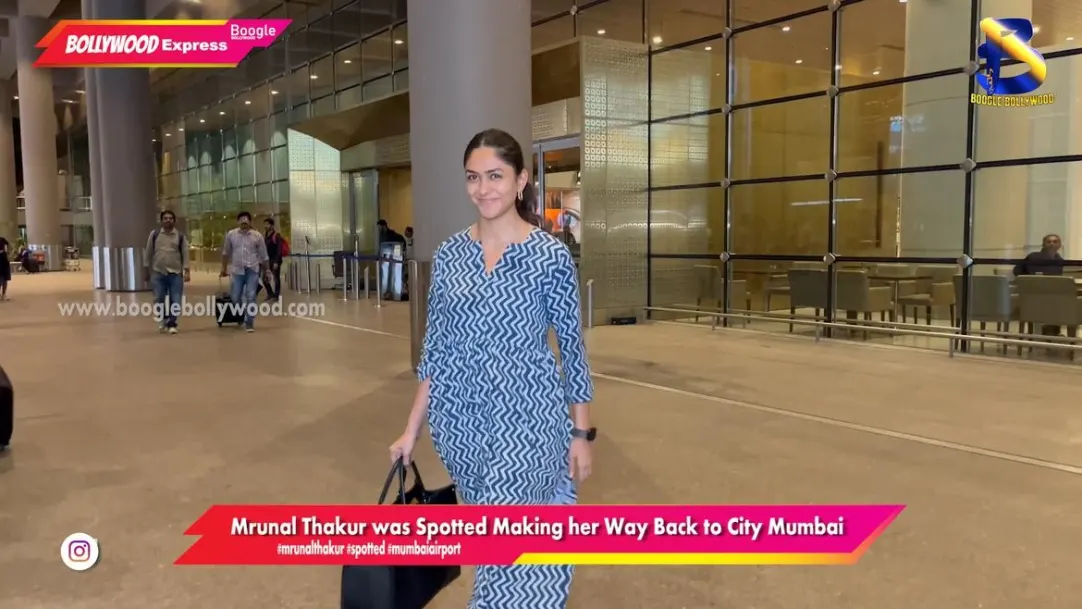 Mrunal Thakur was Spotted Making her Way Back to City Mumbai 