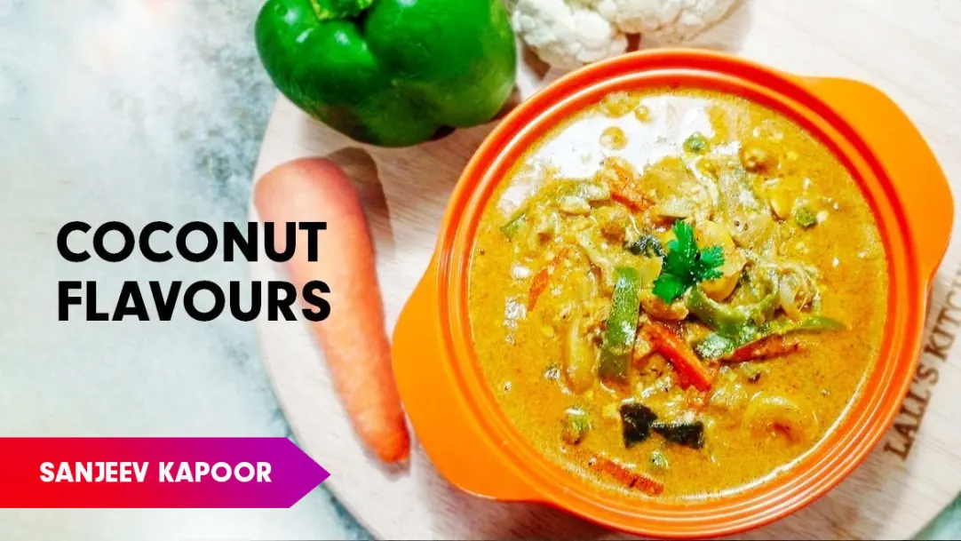 Mix Vegetables In Coconut Kadhi Recipe by Sanjeev Kapoor Episode 520