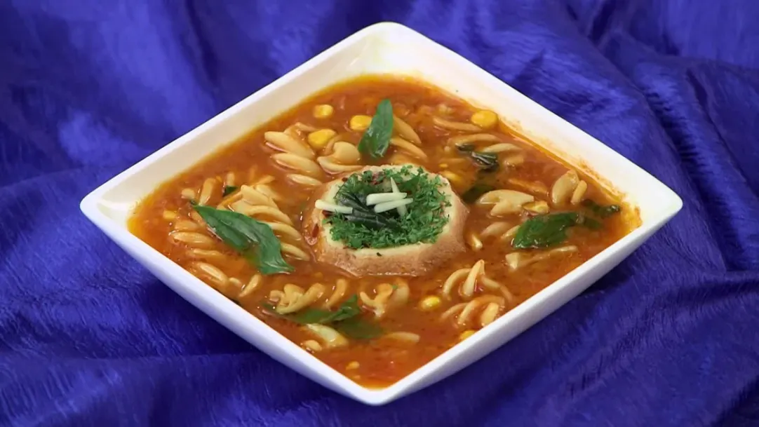 Pasta Basil Soup Recipe in Marathi 