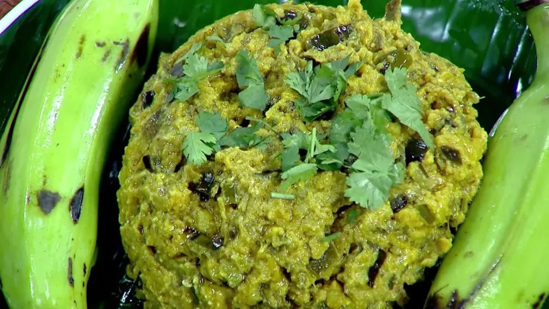 Kanchkolar Khoshar Bhorta Recipe in Bengali 