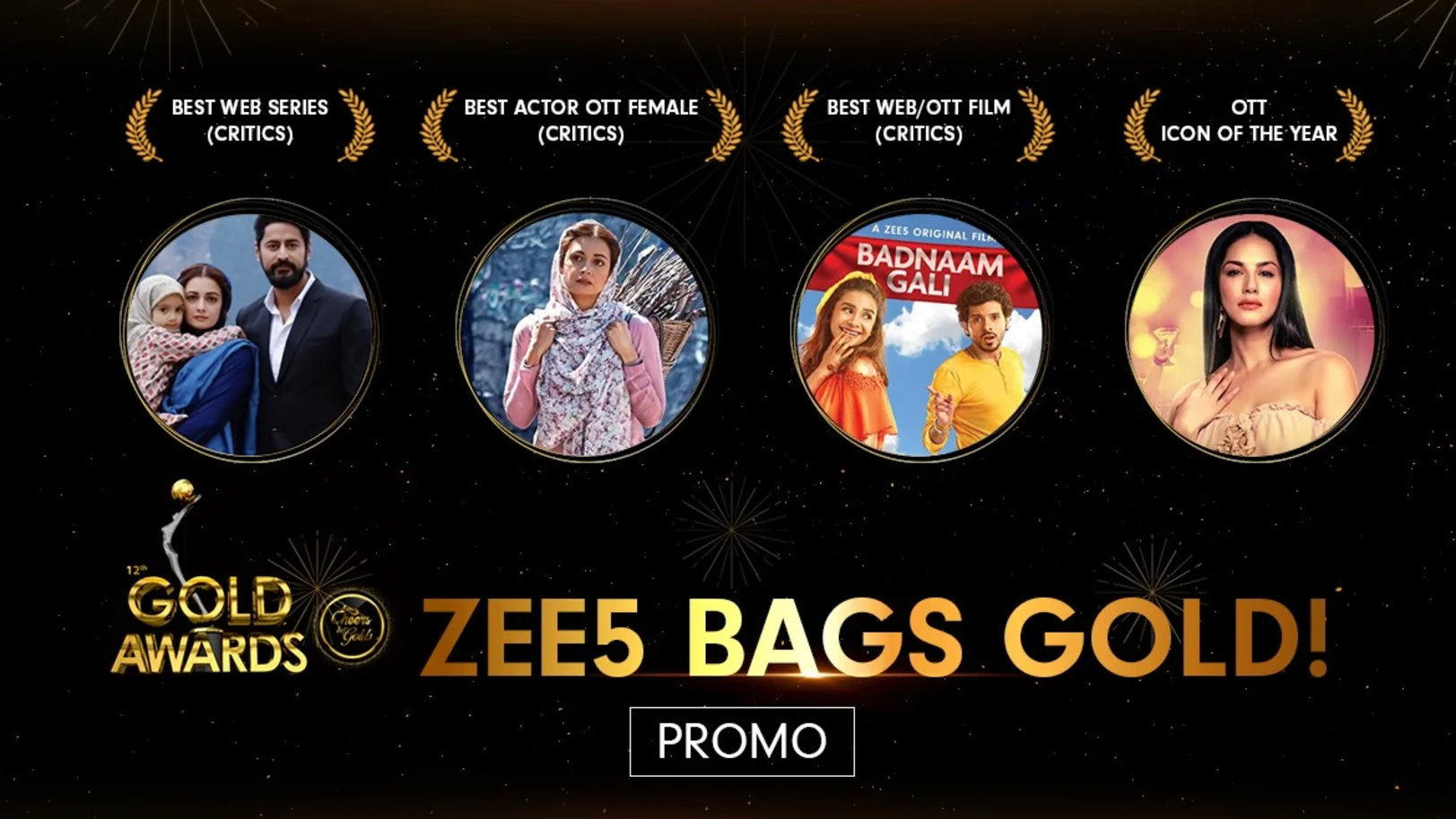 ZEE5 wins big at Gold Awards - Promo 