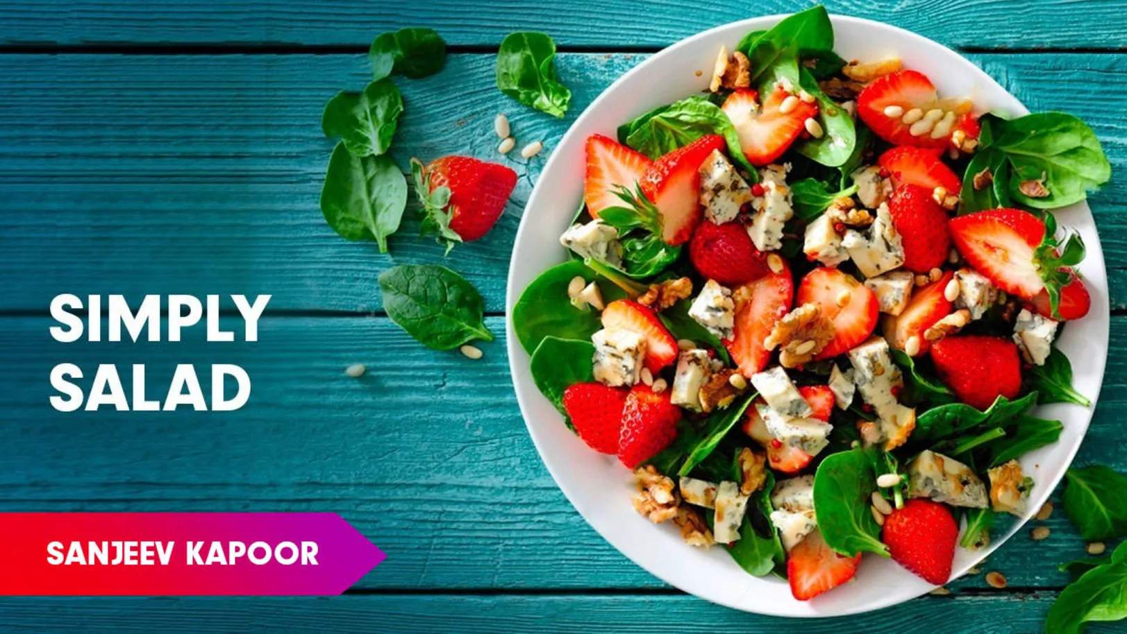 Salad Greens with Strawberry Vinaigrette Recipe by Sanjeev Kapoor Episode 139
