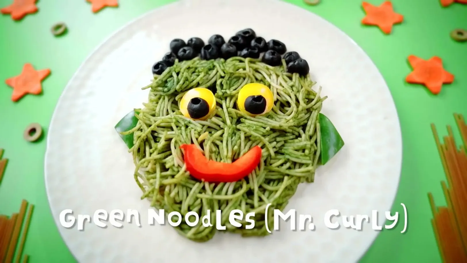 Tempting Curly Green Noodles | Junior Menu 