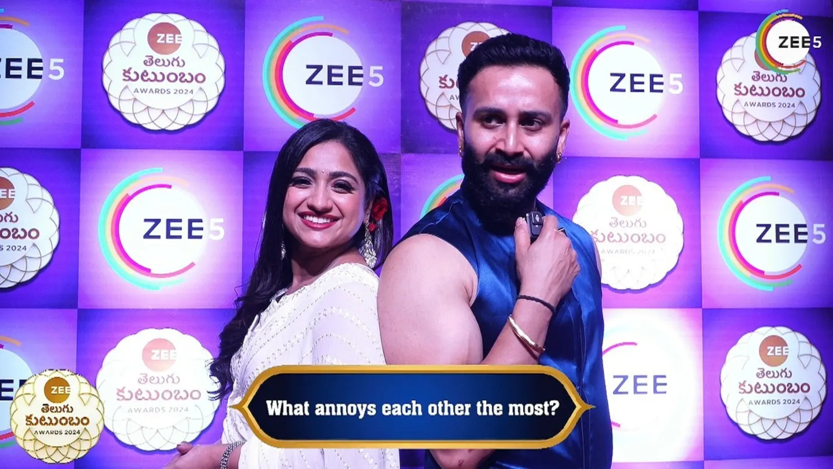 Ashika and Chandu Play a Game | Zee Telugu Kutumbam Awards 2024 
