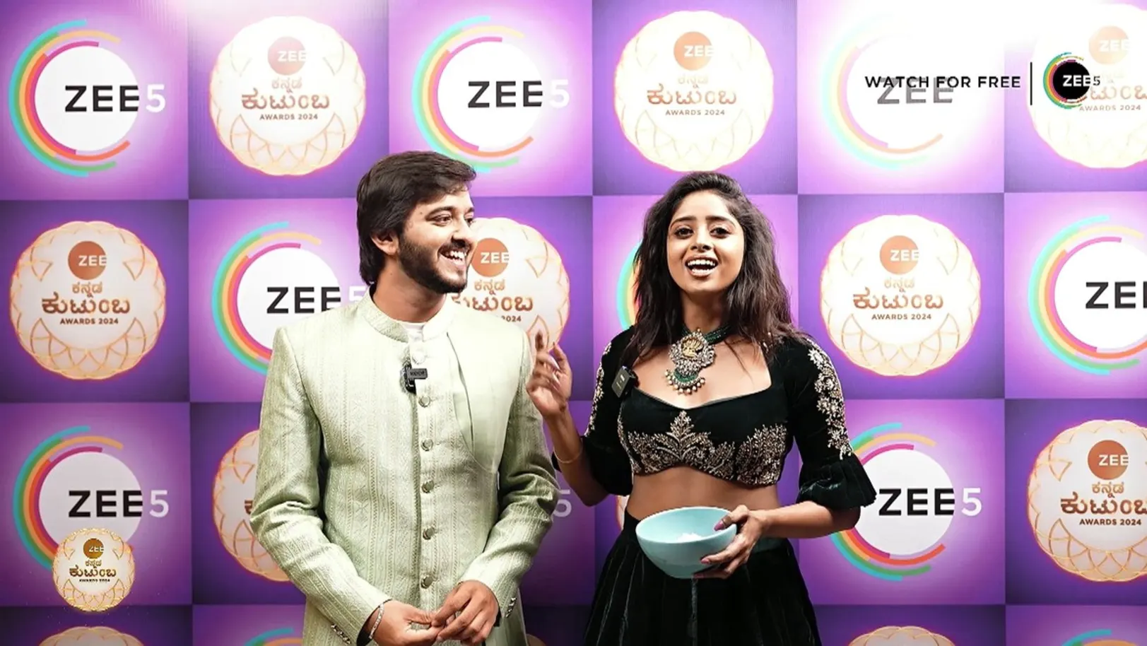 Narasimha and Sanjana Struggle during Dumb Charades | Zee Kannada Kutumba Awards 2024 