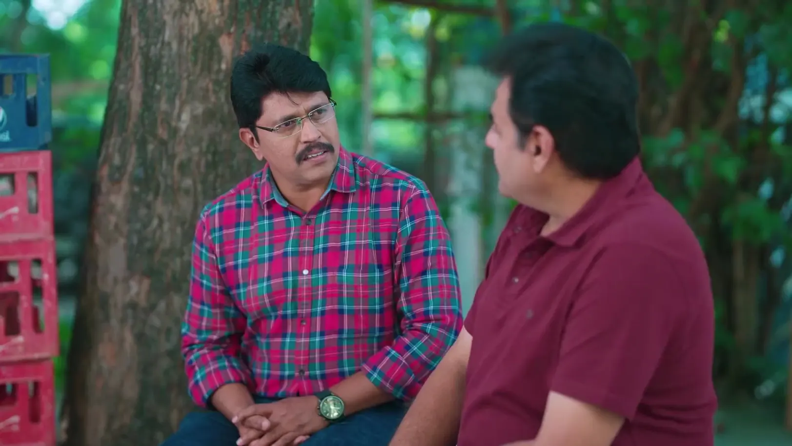 Anand and Goutham Discuss Bhoomika-Minchu - Amruthadhaare 