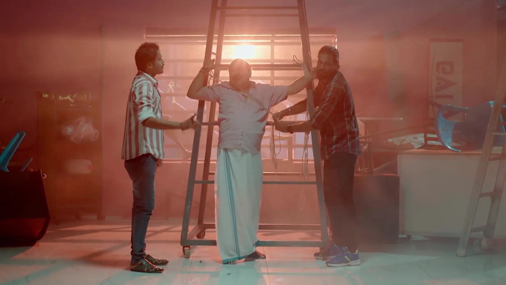 A Masked Man Rescues Sivadasan - Chembarathy A Masked Man Rescues Sivadasan - Chembarathy