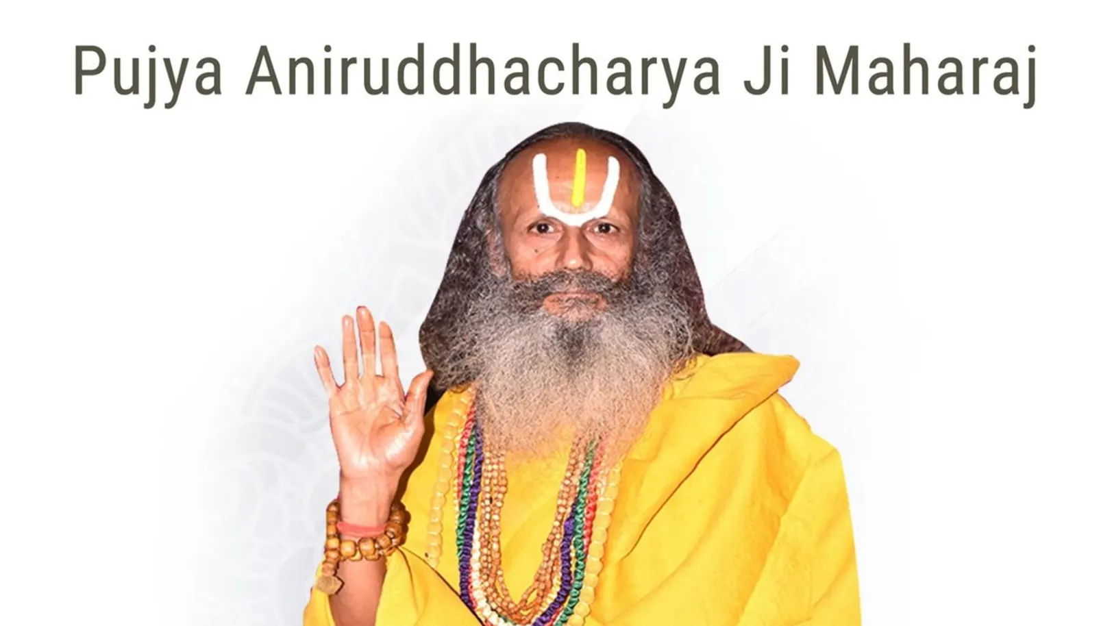 Pujya Aniruddhacharya Ji Maharaj Streaming Now On Sanskar TV