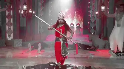 An act depicting Mahishasur's end - Kumkum Bhagya - Diwali Event 2020 