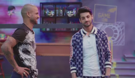 Shikhar Dhawan and Karan Wahi play a fun game
