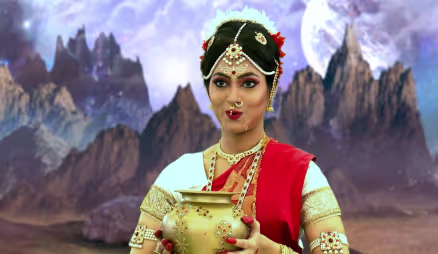 Mohini Comes to Give 'Amrit' to the Demons and Deities