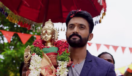 Vihari and Kanakam Take Part in the Procession