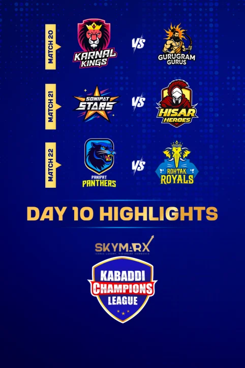 Kabaddi Champions League  Highlights Day 10 
