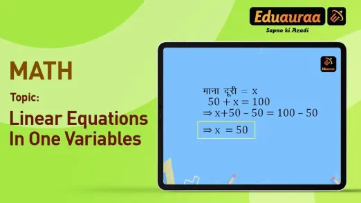 Linear Equations in One Variable 