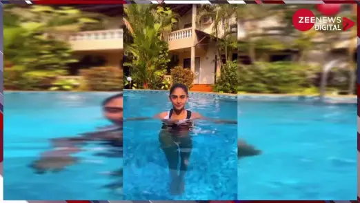 hot and stunning Krystle Dsouza flaunts her curvy figure in pool watch 
