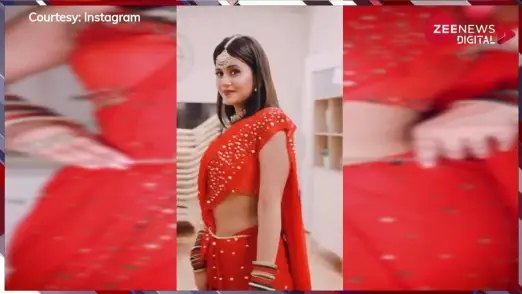 mms leak girl anjali arora wear orange saree looking super hot in desi bhabhi look watch her killer moves in viral video 