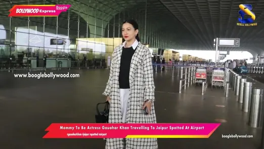 Mommy To Be Actress Gauahar Khan Travelling To Jaipur Spotted At Airport 