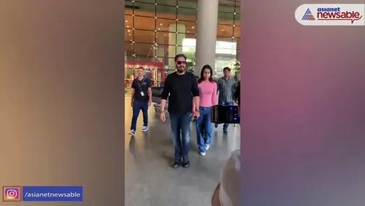 Ajay Devgn spotted with daughter Nysa Devgn at Mumbai airport 