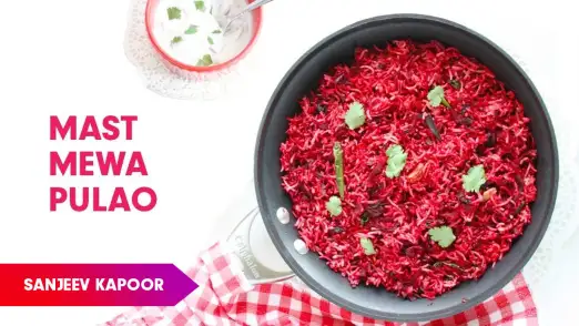 Beetroot & Mewa Pulao Recipe by Sanjeev Kapoor Episode 506