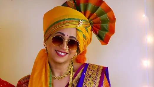 Sarita Rides a Bike at the Padwa Procession Episode 55