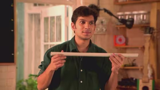 Make table and lamp with PVC pipes