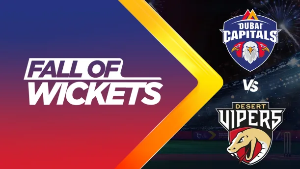 Dubai Capitals vs Desert Vipers | Full Match | Fall of Wickets 