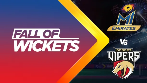 MI Emirates vs Desert Vipers | Full Match | Fall of Wickets 