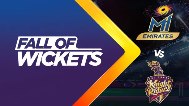 MI Emirates vs Abu Dhabi Knight Riders | Full Match | Fall of Wickets 