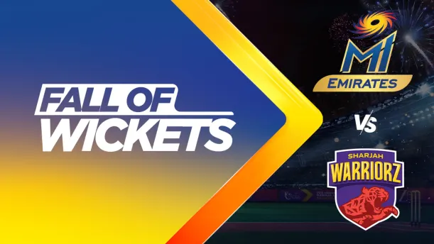 MI Emirates vs Sharjah Warriorz | Full Match | Fall of Wickets 