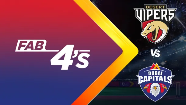 Desert Vipers vs Dubai Capitals | Full Match | Fab 4s 