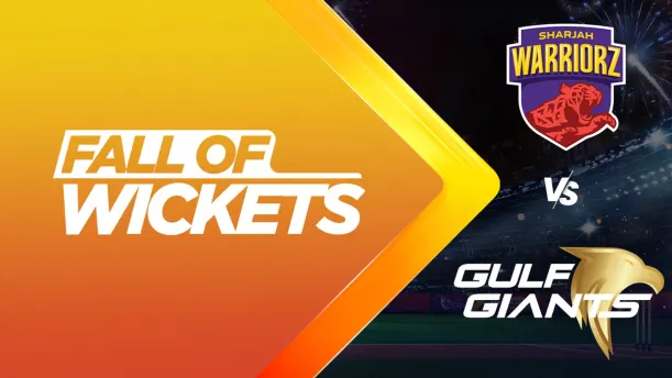 Sharjah Warriorz vs Gulf Giants | Full Match | Fall of Wickets 