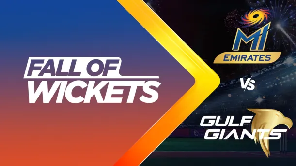 MI Emirates vs Gulf Giants | Full Match | Fall of Wickets 