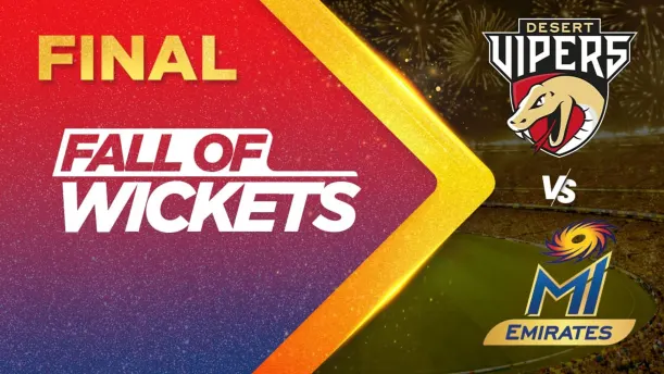Desert Vipers vs MI Emirates | Full Match | Fall of Wickets 