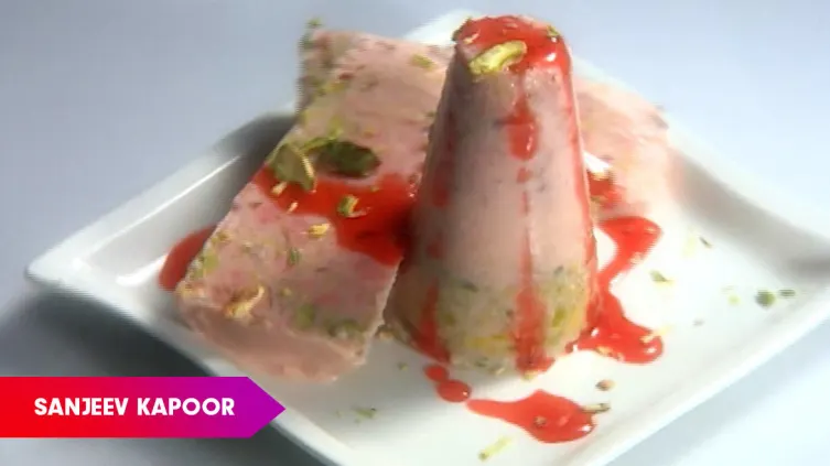 Strawberry pista Kulfi by Sanjeev Kapoor - Khana Khazana Episode 70