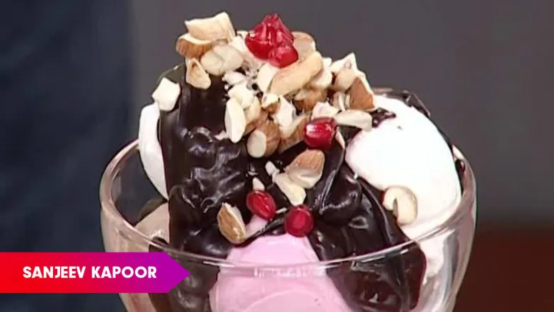 Hot Chocolate Nut Sundae by Sanjeev Kapoor - Khana Khazana Episode 297