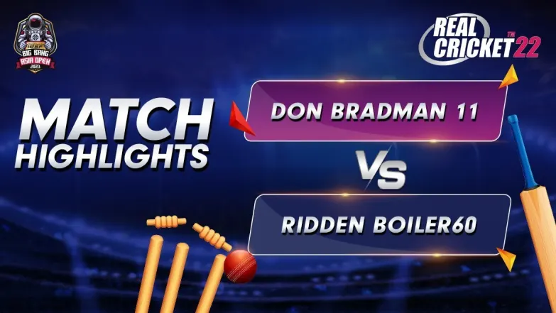 Match Highlights | Match 1 | Day 2 | Don Bradman 11 vs Ridden Boiler60 