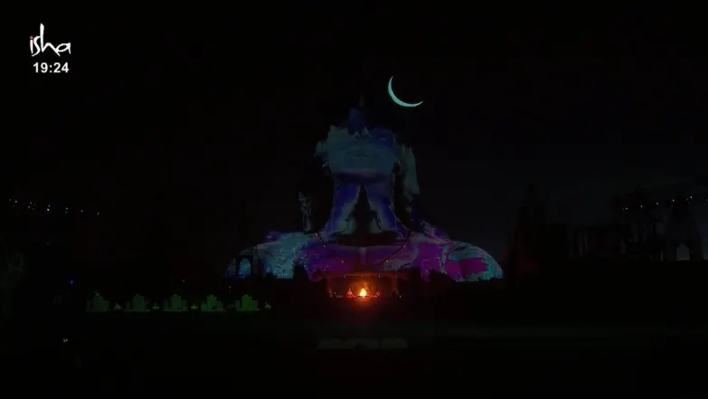 Enchanting light effects on the Shiva statue Episode 17