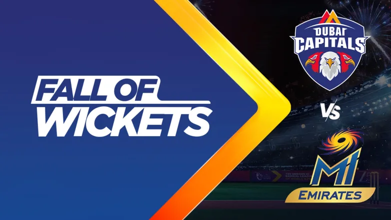 Dubai Capitals vs MI Emirates | Full Match | Fall of Wickets 