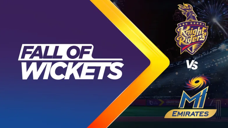 Abu Dhabi Knight Riders vs MI Emirates | Full Match | Fall of Wickets 