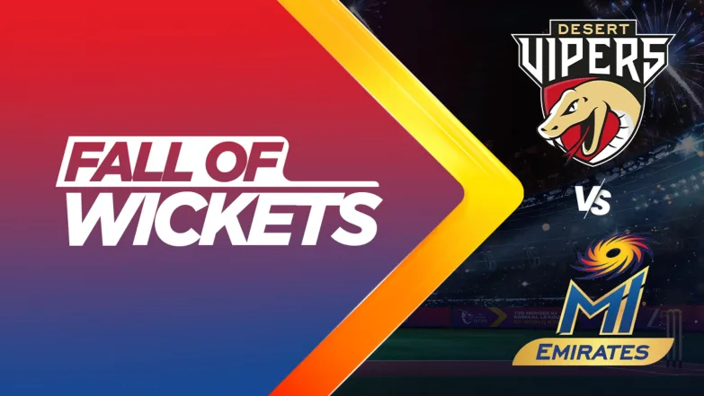 Desert Vipers vs MI Emirates | Full Match | Fall of Wickets 