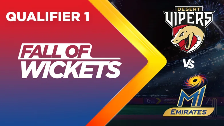Desert Vipers vs MI Emirates | Full Match | Fall of Wickets 