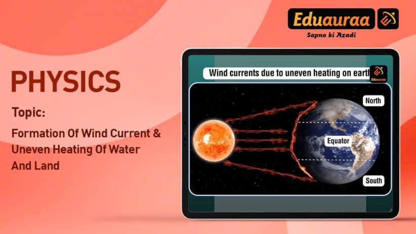 Formation of Wind Current and Uneven Heating of Water and Land