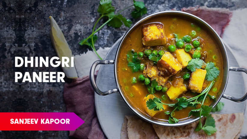 Dhingri Matar Paneer Recipe by Sanjeev Kapoor